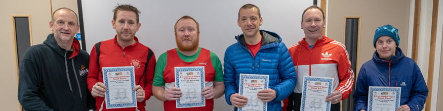 winners of run for hope show off certificates